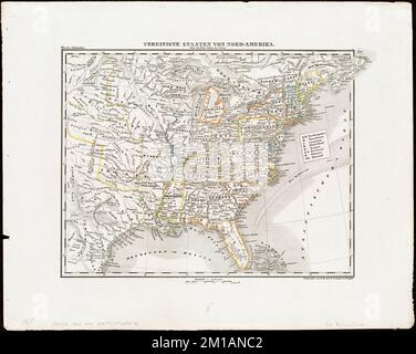 Vereinigte Staaten von Nord Amerika : ohne das West Gebiet der Union , États-Unis, cartes Norman B. Leventhal Map Center Collection Banque D'Images