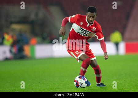 Isaiah Jones de Middlesbrough avance pendant le match de championnat Sky Bet entre Middlesbrough et Luton Town au stade Riverside, à Middlesbrough, le samedi 10th décembre 2022. (Crédit : Trevor Wilkinson | ACTUALITÉS MI) crédit : ACTUALITÉS MI et sport /Actualités Alay Live Banque D'Images