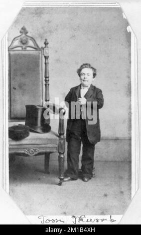 'General Tom Thumb', nain américain et interprète sous le pionnier du cirque P. T. Barnum. Banque D'Images