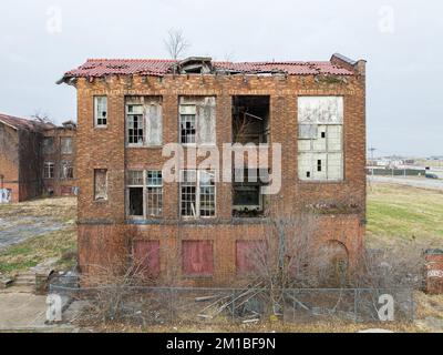 Carr School, école abandonnée dans le nord de St Louis Banque D'Images