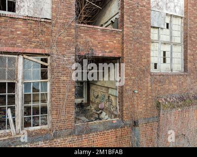 Carr School, école abandonnée dans le nord de St Louis Banque D'Images