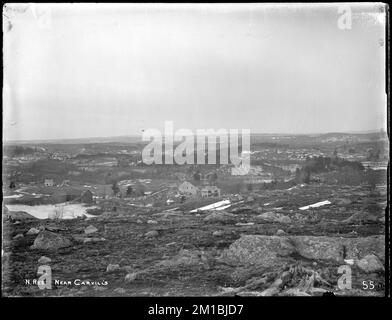 Réservoir Wachusett, vallée de la rivière Nashua, de la colline près de la maison de Carville, Clinton, Mass., Mar. 10, 1896 , ouvrages d'eau, réservoirs, structures de distribution d'eau, vues générales, site de préconstruction Banque D'Images