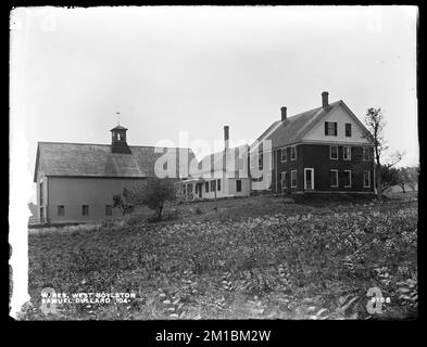 Réservoir Wachusett, bâtiments de Samuel Bullard, à l'est de la rue Newton, du nord, West Boylston, Mass., 22 septembre, 1898 , ouvrages d'eau, réservoirs, structures de distribution d'eau, immobilier Banque D'Images