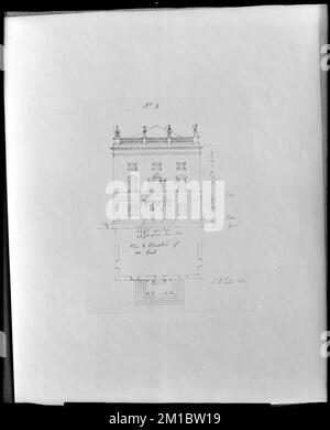 Washington, District de Columbia, cartes et plans, altitude d'une extrémité, soumis par Samuel McIntyre, 1793 , installations gouvernementales, plans. Collection de négatifs sur plaque de verre de Frank cousins Banque D'Images