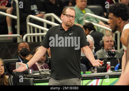 Orlando, Floride, États-Unis, 11 décembre 2022, Nick Nurse, entraîneur-chef des Raptors de Toronto, au Amway Centre. (Crédit photo : Marty Jean-Louis/Alay Live News Banque D'Images