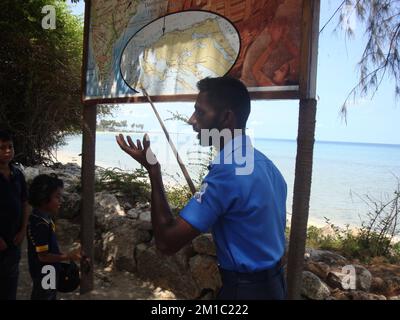 Le Dambakola Patuna est un ancien port situé dans le nord de Jaffna avec une longue histoire datant des premiers jours du bouddhisme au Sri Lanka. Banque D'Images
