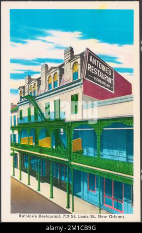 Antoine's Restaurant, 713 St. Louis St., la Nouvelle-Orléans , restaurants, Tichnor Brothers Collection, cartes postales des États-Unis Banque D'Images