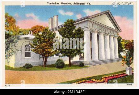 Custis-Lee Mansion, Arlington, Virginie , Bâtiments historiques, Collection des frères Tichnor, cartes postales des États-Unis Banque D'Images