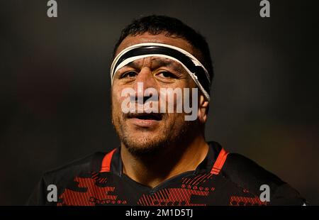 Barnett, Royaume-Uni. 11th décembre 2022. COUPE du défi EPCR. Rugby à Édimbourg Saracens V. Stade StoneX. Barnett. Mako Vunipola (Saracens) pendant la Saracens V Edinburgh Rugby EPCR Heineken Champions Cup, Round 1 rugby macth. Credit: Sport en images/Alamy Live News Banque D'Images