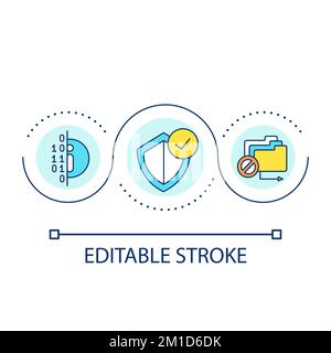 Icône de concept de boucle d'informations chiffrées Illustration de Vecteur