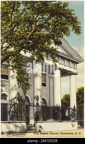 Première église baptiste, Charleston, S. C. , Églises, Collection des frères Tichnor, Cartes postales des États-Unis Banque D'Images