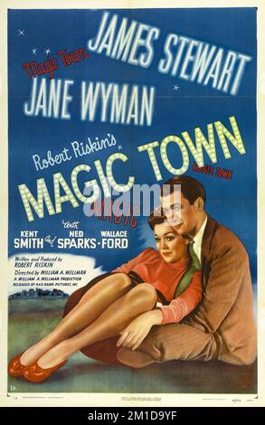 JAMES STEWART et JANE WYMAN dans MAGIC TOWN (1947), dirigé par WILLIAM A. WELLMAN. Crédit : RKO / Album Banque D'Images