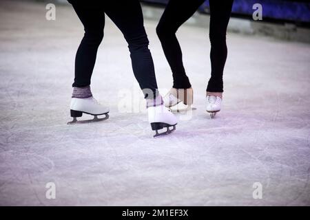 Patinage sur glace à Manchester, Royaume-Uni Banque D'Images