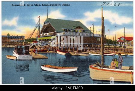 Kennebbunk River Club, Kennebunkport, Maine , installations pour les organisations, Bateaux, Piers & Wharves, Tichnor Brothers Collection, cartes postales des États-Unis Banque D'Images