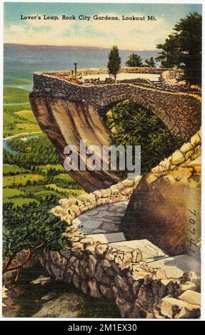 Lover's Leap, Rock City Gardens, Lookout Mt. , Tichnor Brothers Collection, cartes postales des États-Unis Banque D'Images