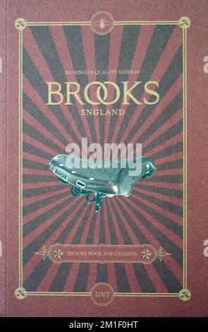 Brooks Angleterre bicyclette selle vintage art publicitaire Banque D'Images