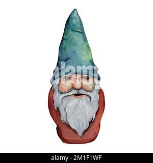 Mignon Gnome/Dwarf fantaisie créature Art numérique par Winters860 isolé, arrière-plan Banque D'Images