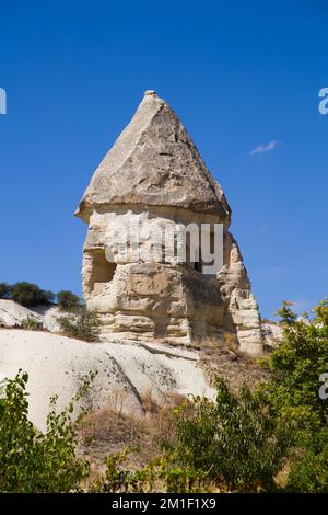 Grottes, vallée de Pigeon, Goreme, région de Cappadoce, province de Nevsehir, Turquie Banque D'Images