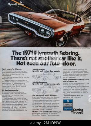 Vintage 20 novembre 1970 Publicité du magazine « Life », États-Unis Banque D'Images