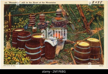 'Moonshine' toujours au coeur de la montagne, Tichnor Brothers Collection, cartes postales des Etats-Unis Banque D'Images