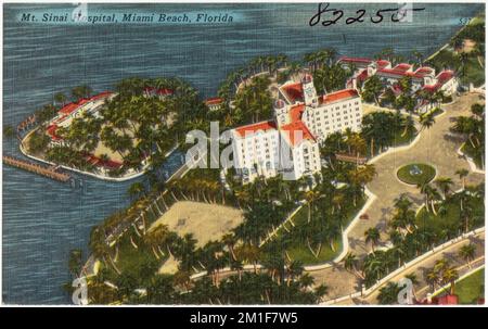 Mt. Sinai Hospital, Miami Beach, Floride , hôpitaux, Tichnor Brothers Collection, Cartes postales des États-Unis Banque D'Images