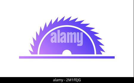 Icône de scie circulaire en métal. Lame vectorielle icône scie outil de coupe Illustration de Vecteur