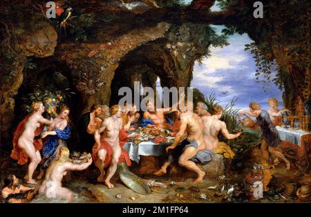 La fête d'Acheloüs par Peter Paul Rubens (1577-1640) et Jan Brueghel l'ancien (1568-1625), huile sur panneau de bois, 1615 Banque D'Images