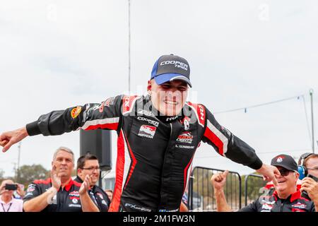 LINUS LUNDQVIST (26) remporte le championnat général de la série Indy Lights au circuit WeatherTech Laguna Seca de Monterey, en Californie. Banque D'Images