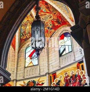 Almudena Cathedral Architecture, Madrid, Espagne Banque D'Images