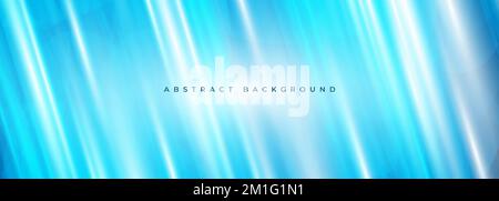 Grand arrière-plan abstrait bleu clair avec effet de lumière de mouvement diagonal. Illustration vectorielle Illustration de Vecteur