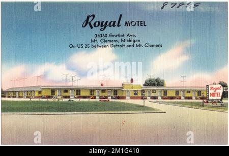 Royal Motel, 34360 Gratiot Ave., Mt. Clemens, Michigan, on US 25 entre Detroit et Mt. Clemens , Motels, Tichnor Brothers Collection, cartes postales des États-Unis Banque D'Images