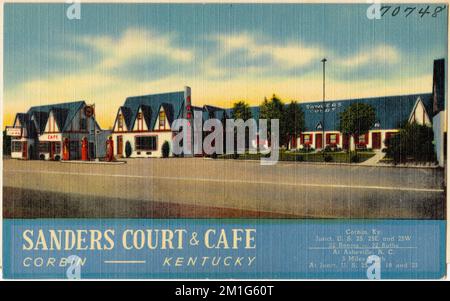 Saunders court & Cafe, Corbin -- Kentucky , Motels, restaurants, Tichnor Brothers Collection, cartes postales des États-Unis Banque D'Images