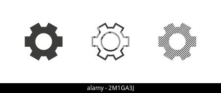 Icône Paramètres. Concept d'icônes d'engrenage. Pictogramme roue dentée. Icône de réglage des rapports. Illustration vectorielle Illustration de Vecteur