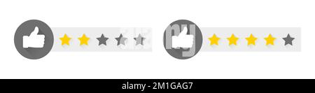 Classement par étoiles. Symbole de taux. Évaluation du choix. Système d'évaluation basé sur des étoiles. Illustration vectorielle Illustration de Vecteur