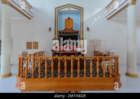 Intérieur de la synagogue à Batumi, Géorgie, 30 novembre 2022 Banque D'Images