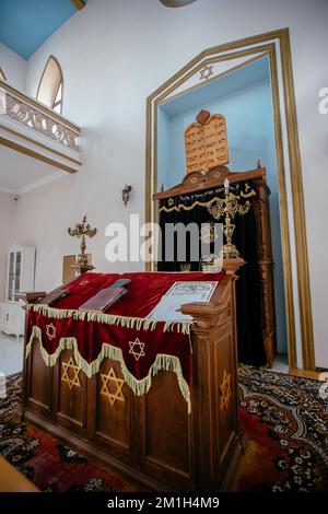 Intérieur de la synagogue à Batumi, Géorgie, 30 novembre 2022 Banque D'Images