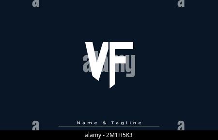 Lettres de l'alphabet initiales Monogram logo VF , FV Illustration de Vecteur