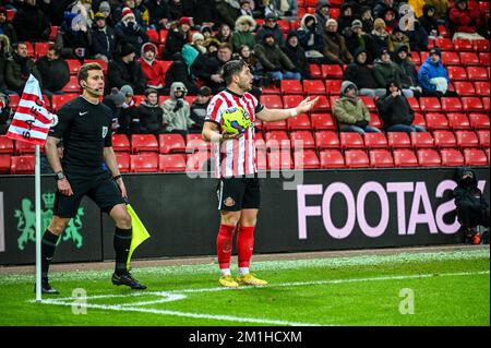 Lynden Gooch, de l'AFC Sunderland, se prépare à se lancer contre West Bromwich Albion dans le championnat EFL. Banque D'Images