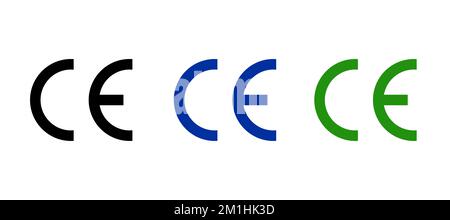 Symbole de marquage ce, certificat européen. Logo ce fabricant signe du produit qualité de l'étiquette europeene Illustration de Vecteur
