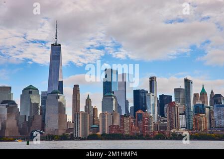 Vue imprenable sur New York depuis le New Jersey Banque D'Images