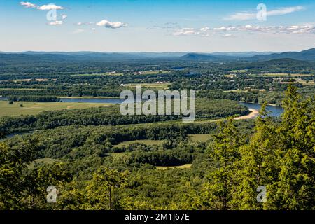 Vue de Mt. Holoke au parc national de Skinner dans le Massachusetts Banque D'Images