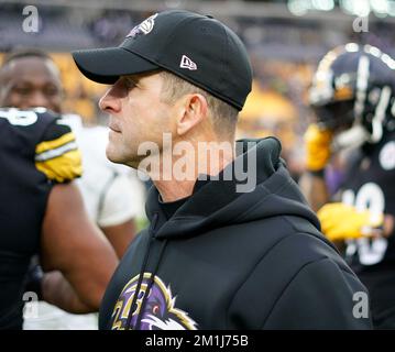 Pittsburgh, Pennsylvanie, États-Unis. 11th décembre 2022. 11 décembre 2022 : John Harbaugh Ravins Head Coach pendant les Pittsburgh Steelers vs Baltimore Ravens à Pittsburgh PA au stade Acruisure. Brook Ward/AMG (image de crédit : © AMG/AMG via ZUMA Press Wire) Banque D'Images