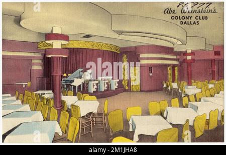 Abe Weinstein's Colony Club, Dallas , Clubs, Tichnor Brothers Collection, cartes postales des États-Unis Banque D'Images