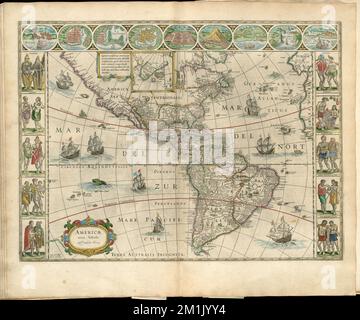 Americae nova tabula , America, Maps, Early Works to 1800, Western Hemisphere, Maps, Early Works to 1800 Norman B. Leventhal Map Center Collection Banque D'Images