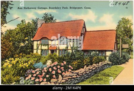 Ann Hathaway Cottage, Beardsley Park, Bridgeport, Connecticut , Chalets, Parcs, Collection des frères Tichnor, cartes postales des États-Unis Banque D'Images