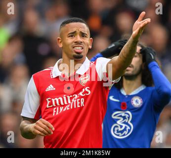 06 nov 2022 - Chelsea c. Arsenal - Premier League - Stamford Bridge Gabriel Jesus d'Arsenal pendant le match de la Premier League au Stamford Bridge. Image : Mark pain / Alamy Banque D'Images