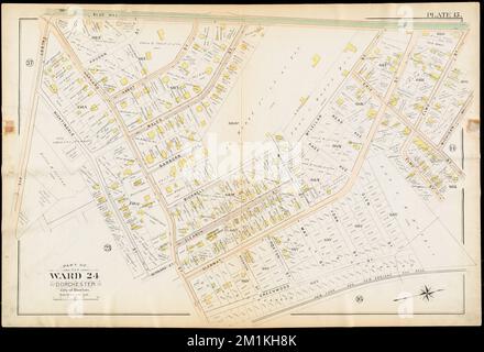 Atlas de la ville de Boston : Dorchester, Massachusetts. : Planche 15 , Boston Mass., cartes, immobilier, Massachusetts, Boston, cartes, propriétaires fonciers, Massachusetts, Boston, Cartes, Roxbury Boston, Mass., cartes Norman B. Leventhal Map Center Collection Banque D'Images