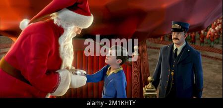 Le Polar Express Santa, Hero Boy, le Conductor Banque D'Images