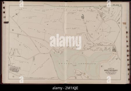 Atlas de la ville de Boston : West Roxbury : volume cinq : à partir des relevés réels et des documents officiels : plaque E , immobilier, Massachusetts, Boston, cartes, Propriétaires fonciers, Massachusetts, Boston, cartes, Jamaica Plain Boston, Mass., cartes Norman B. Leventhal Map Center Collection Banque D'Images
