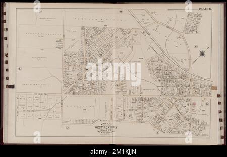 Atlas de la ville de Boston : West Roxbury : volume cinq : à partir des relevés réels et des documents officiels : plaque K , immobilier, Massachusetts, Boston, cartes, Propriétaires fonciers, Massachusetts, Boston, cartes, Roslindale Boston, Mass., cartes Norman B. Leventhal Map Center Collection Banque D'Images